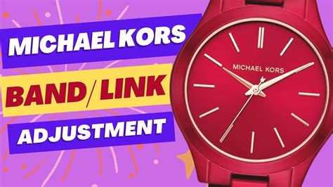 michael kors slipwatch bandje kort maken|adjusting michael kors band links.